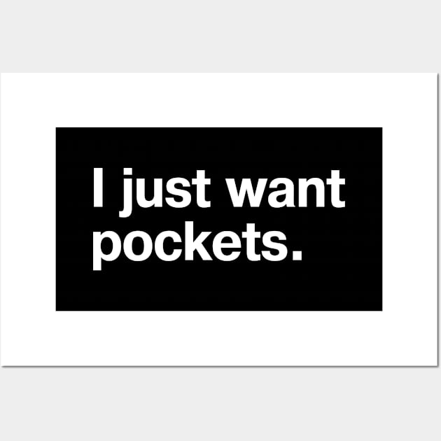 I just want pockets. Wall Art by TheBestWords